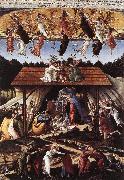 BOTTICELLI, Sandro Mystical Nativity fg oil on canvas